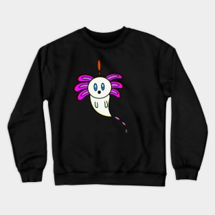 Axolotl Ghost Halloween Trick Or Treat Crewneck Sweatshirt